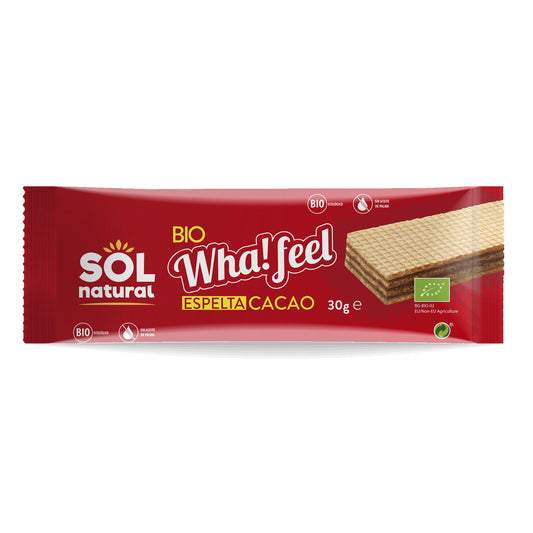 Goûter bio à l'épeautre et au cacao Wha Feel Sol Natural 30g
