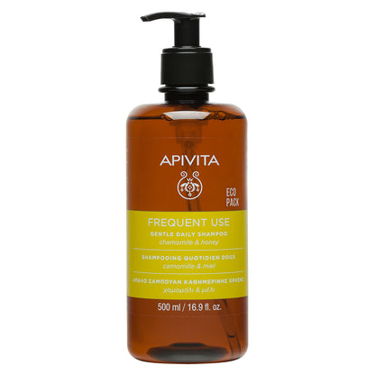 Shampooing doux pour usage quotidien - ECOPACK APIVITA, 500 ml