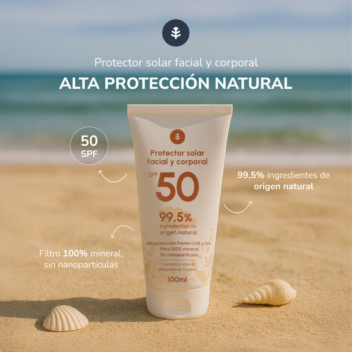 100 % mineralische Sonnenschutzcreme LSF 50 von Planeta Huerto, 100 ml