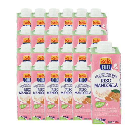 Pack of 24 Isola Organic Rice and Almond Drink 250 ml