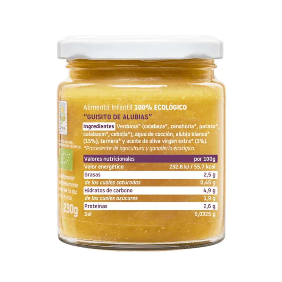 Lot de 12 petits pots BIO Guisito aux haricots Smileat, 230 g