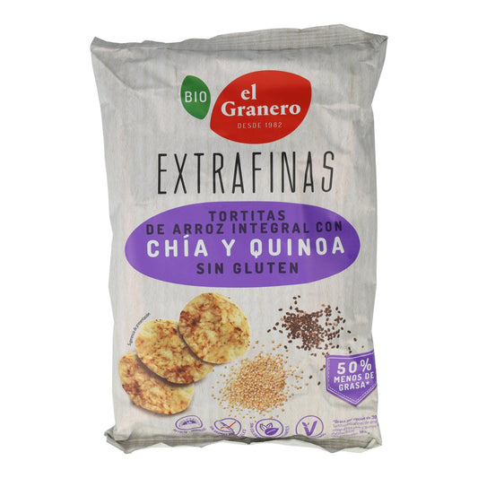 El Granero Organic Gluten-Free Extra-Thin Brown Rice, Chia and Quinoa Pancakes 60 g