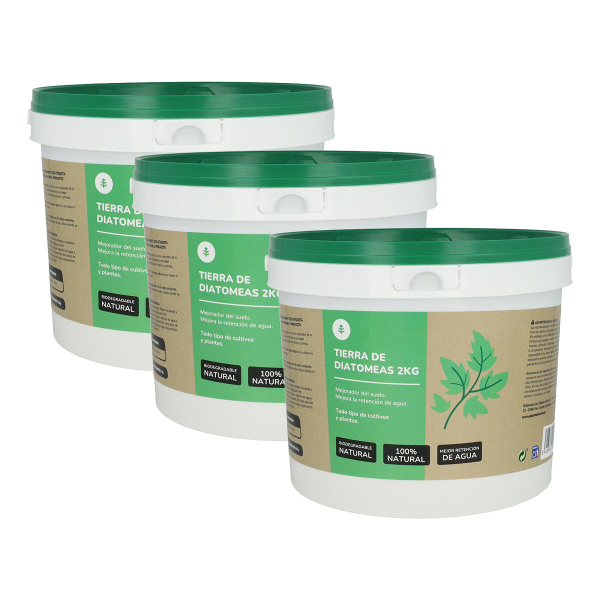 3-pack diatoméjord Planeta Huerto 2 kg