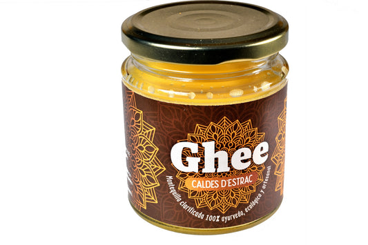 Ghee Beurre clarifié Ayurveda artisanal Caldes D'Estrac Eco 250 ml.
