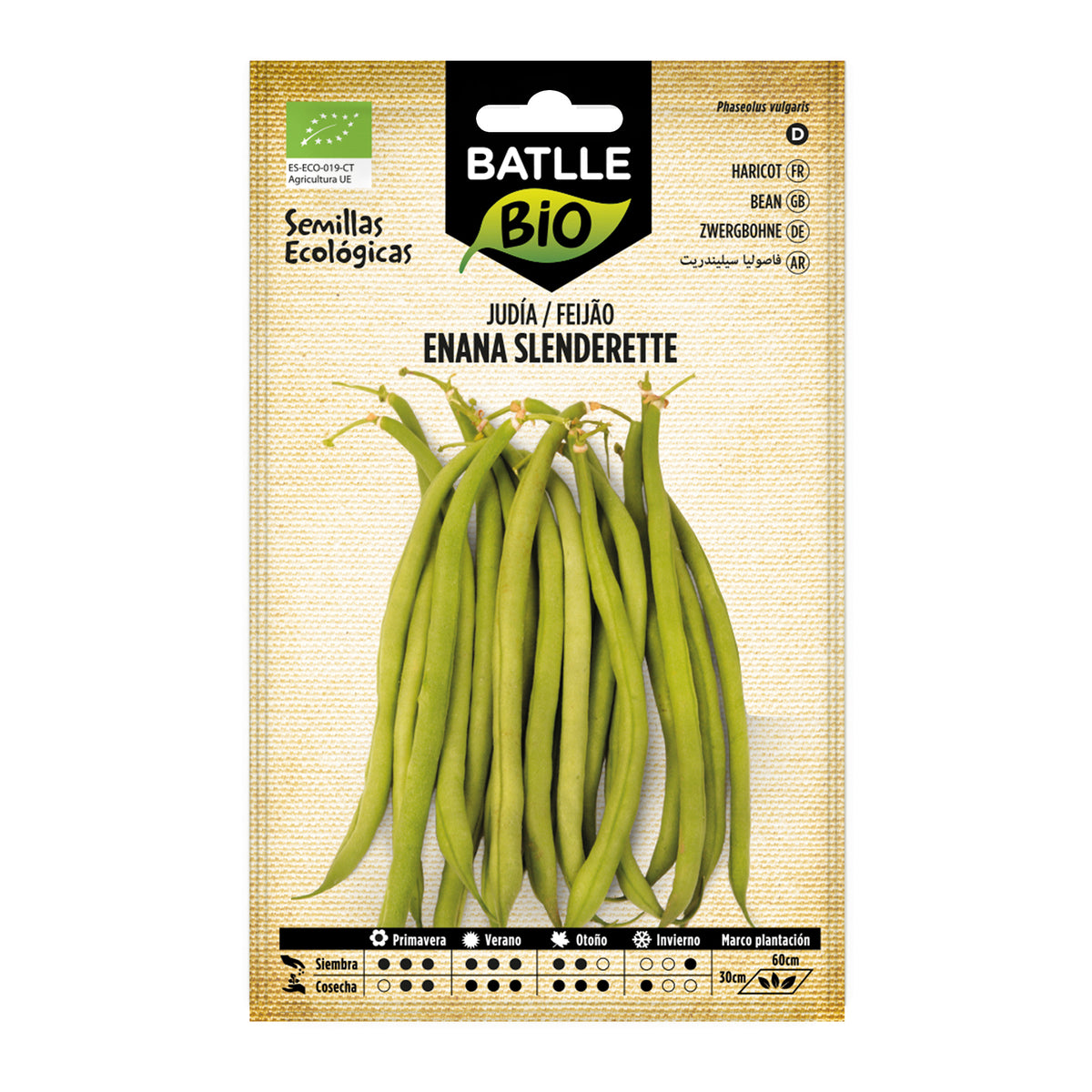 Graines de haricots Slenderette bio Batlle