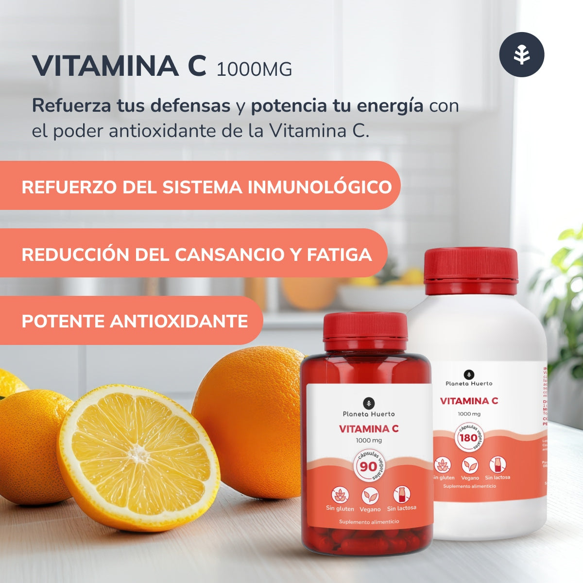Vitamin C 1000 mg Planeta Huerto 90 vegetarische Kapseln