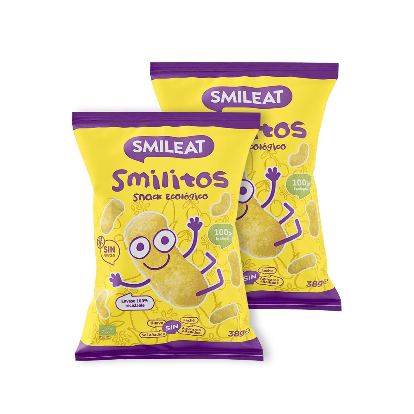 Pack of 2 Smilitos, organic corn sticks Smileat, 38 g