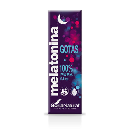 Pack 2X Mélatonine en gouttes 100 % pure Soria Natural 50 ml