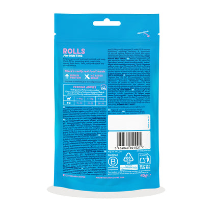 Roladki z łososiem i kurczakiem Naturalne przysmaki dla kotów Edgard Cooper 45 g