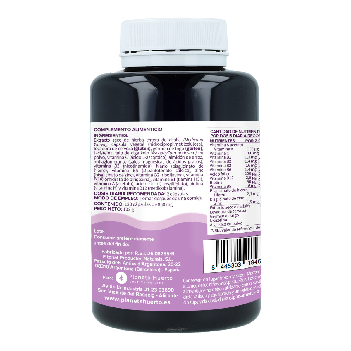 Hair Booster hair, skin and nails Planeta Huerto 120 capsules