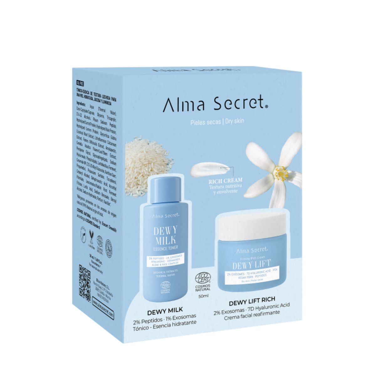 ZESTAW: KREM DZIENNY DEWY LIFT „RICH” DO SKÓRY SUCHEJ 50 ML + MINI TONIK DEWY MILK 50 ML