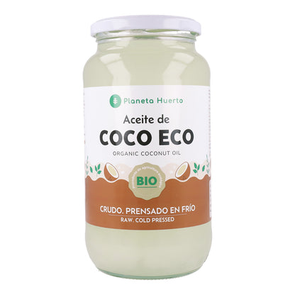 2-pack ekologisk kokosolja Planeta Huerto 860 ml