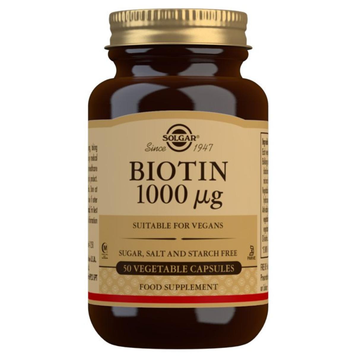 Solgar Biotin 1000 μg 50 Vegetable Capsules