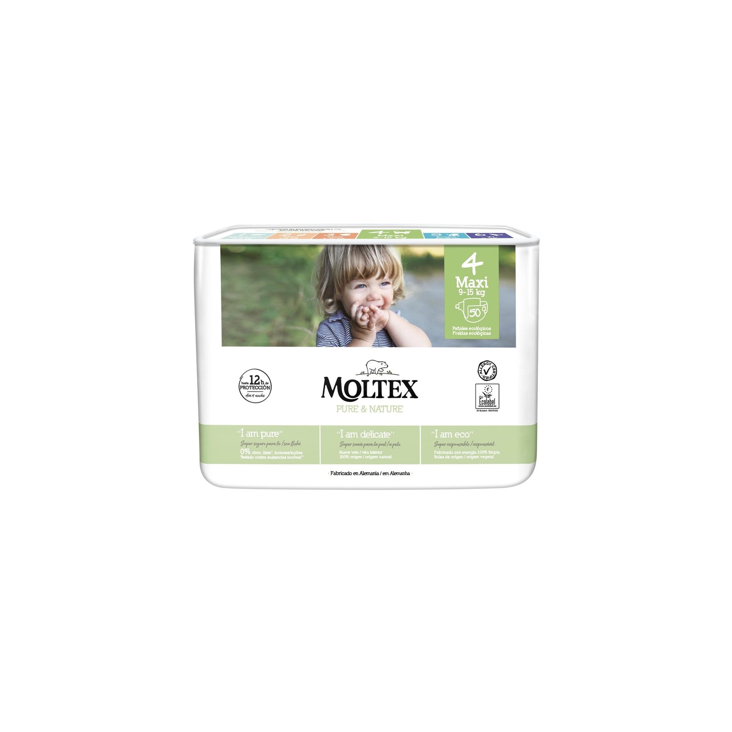 Moltex Pure & Nature luiers T4 (9-15 kg),  50 stuks