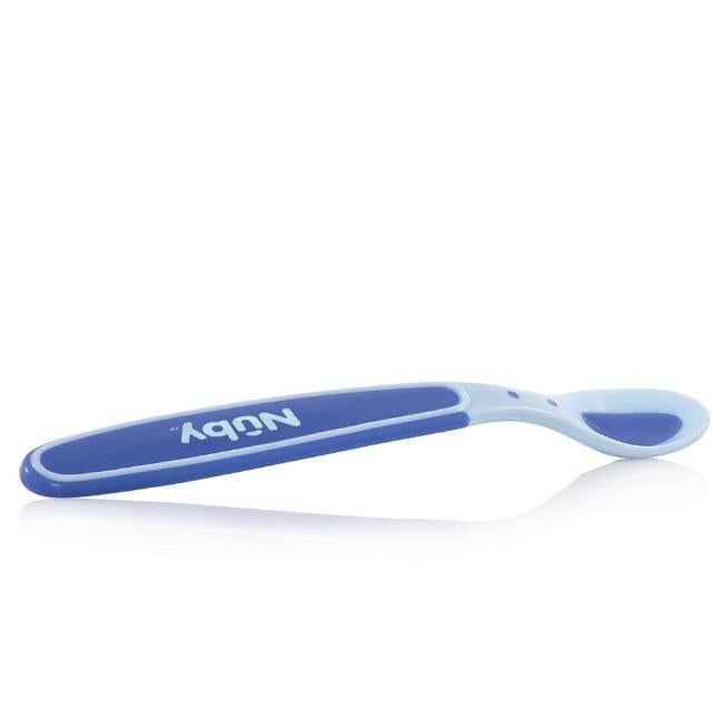 Cuillère thermosensible à bout souple Nuby  Bleu