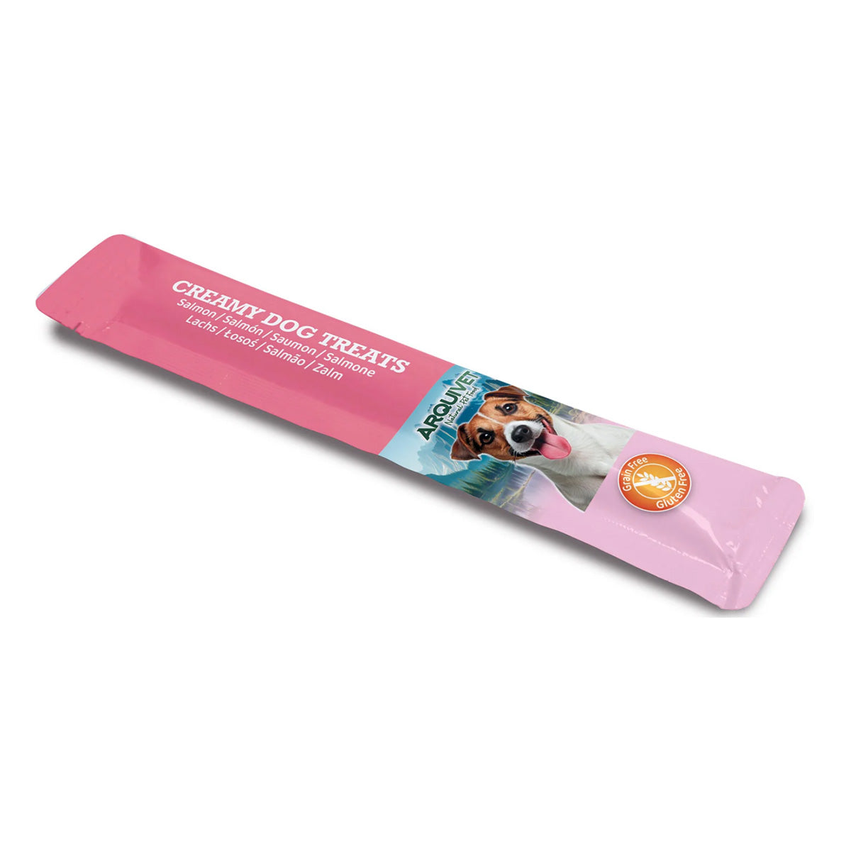 Snack liquide crémeux au saumon pour chien Arquivet (5 sachets de 15 g)