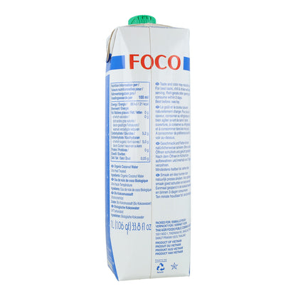 6-pack 100 % naturligt kokosvatten Foco 1 l