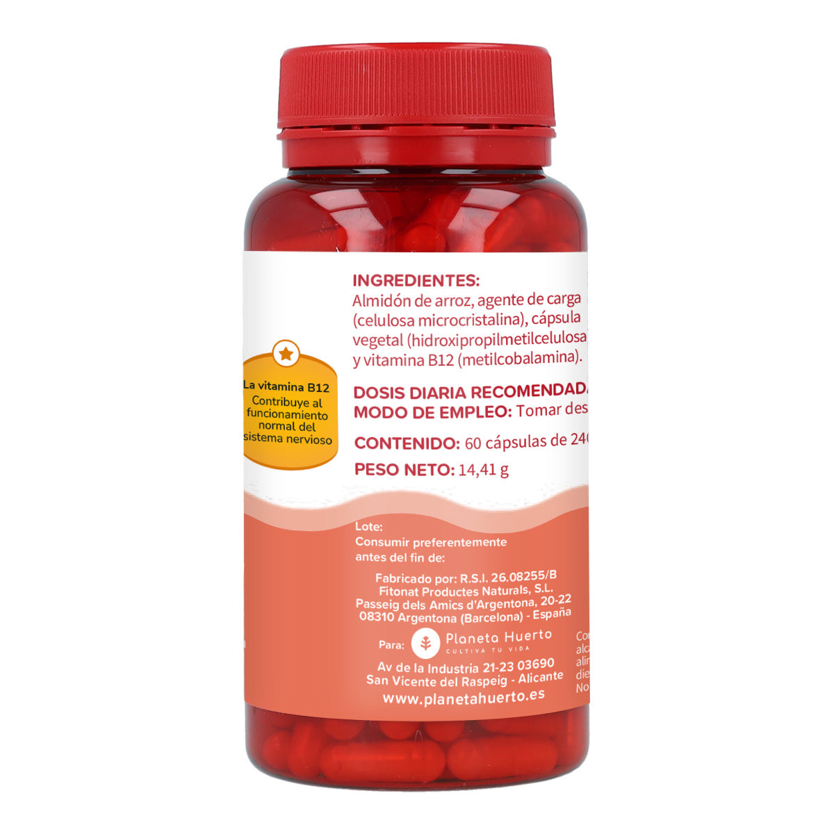 Pakket 2x Vitamine B12 Planeta Huerto 60 capsules