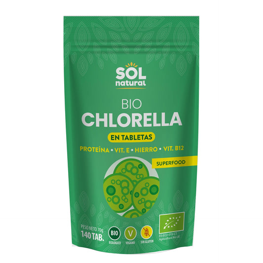 Sol Natural Organic Chlorella Tablets 140 units