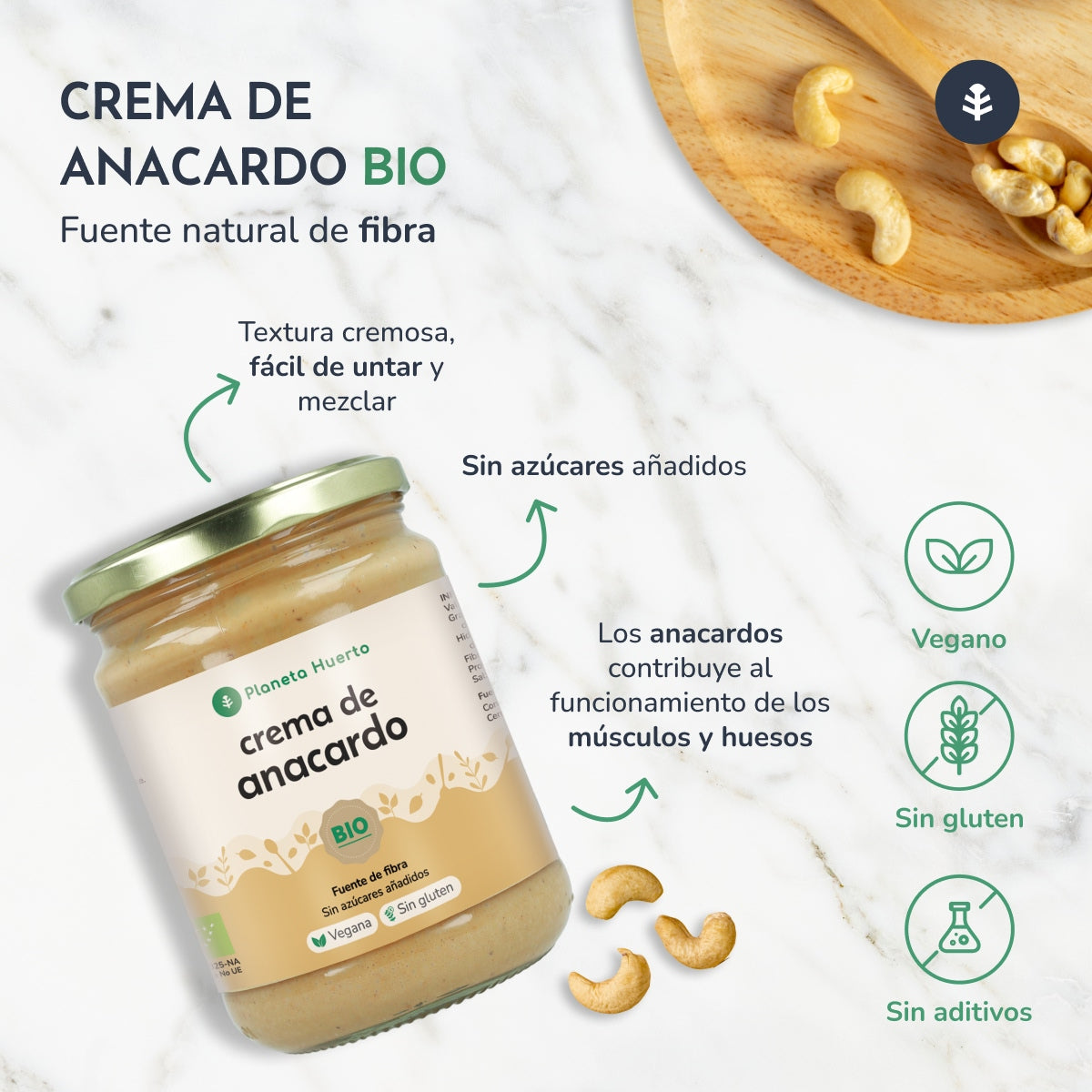 Crema di anacardi ECO Planeta Huerto 350 g