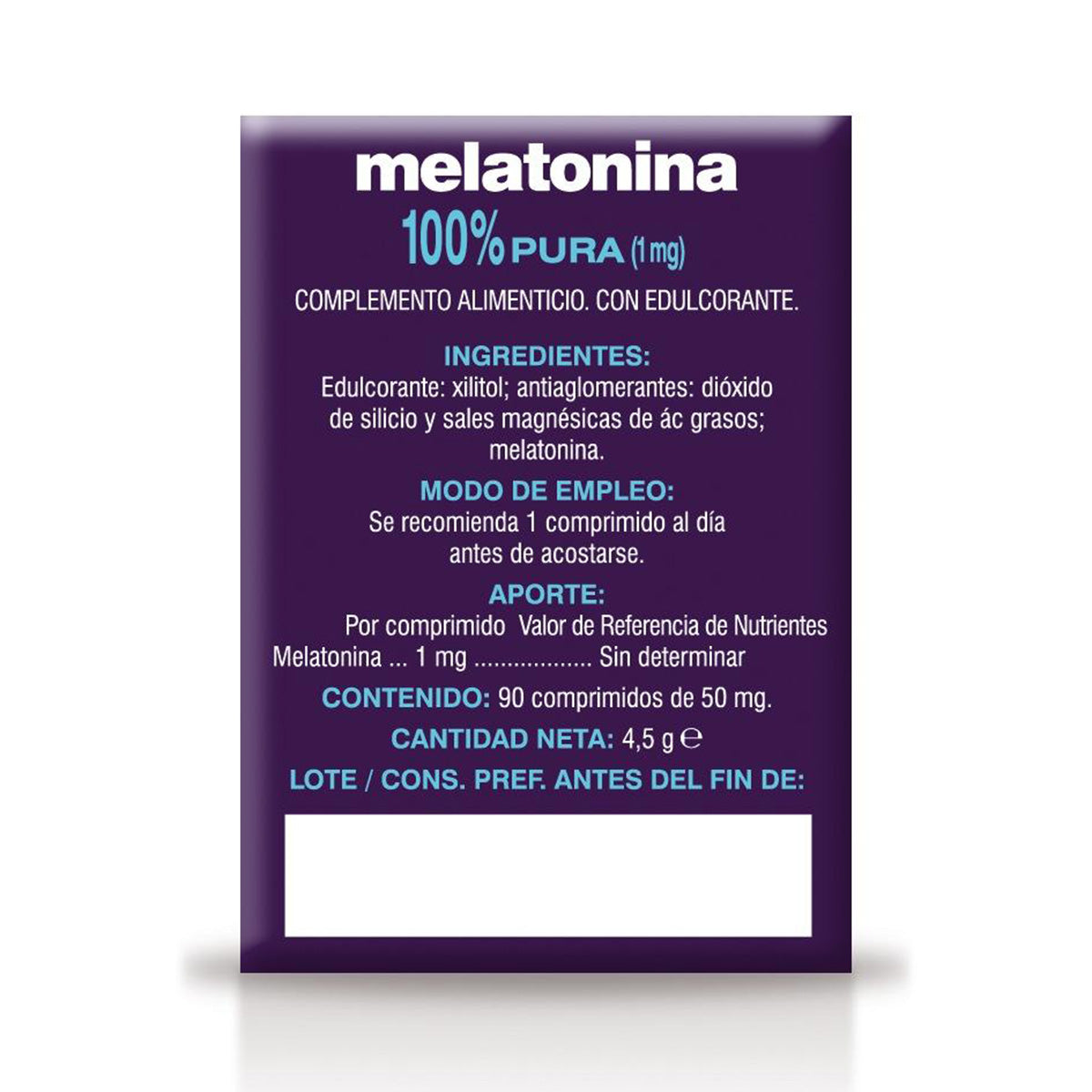 Pack 3x Mélatonine Soria Natural, 90 comprimés