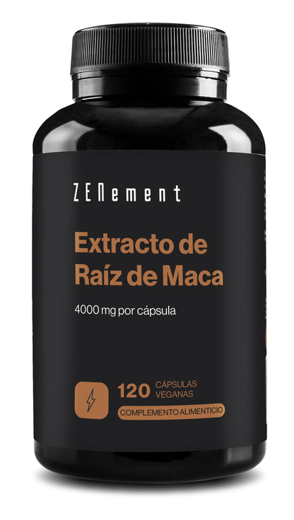 Maca-Wurzelextrakt 4000 mg, hochkonzentriert 10:1 Zenement, 120 Tabletten