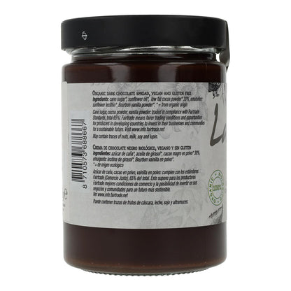 Crema de Chocolate Negro Vegano Sin Gluten La Vida Vegan, 600 g