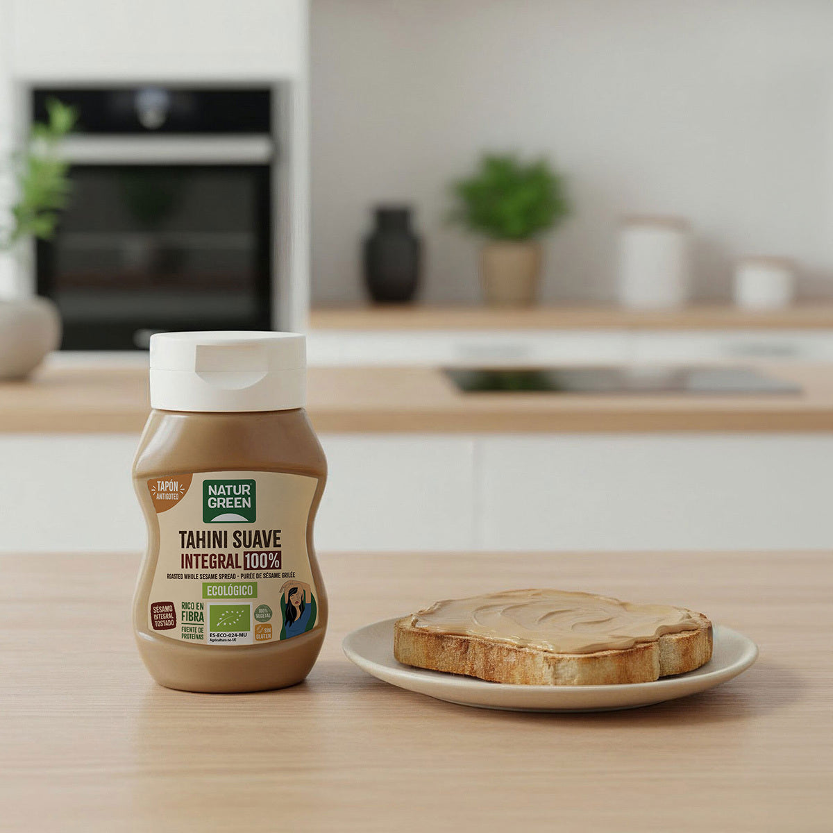 Biologische tahini, zacht en antiknoeiend, NaturGreen 270 g