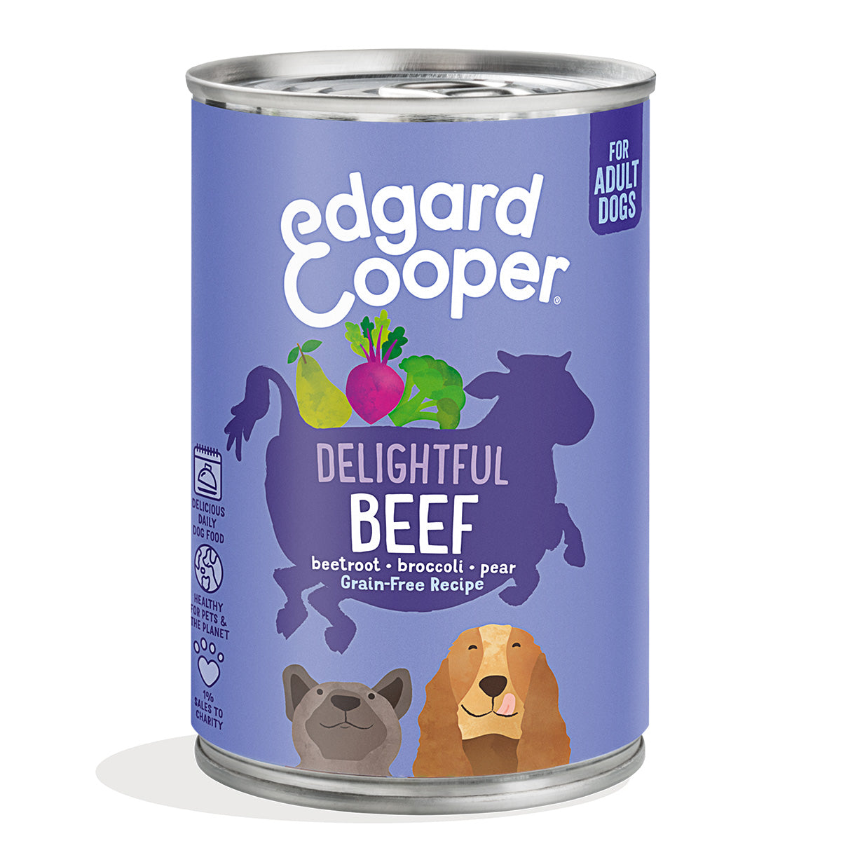 Nassfutter für Hunde Rindfleisch Edgard & Cooper 400 g