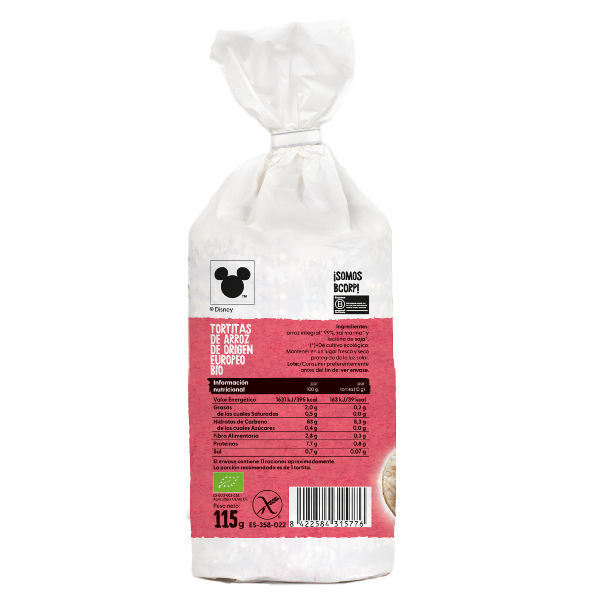 Galettes de riz bio Édition Disney Ecocesta 115 g