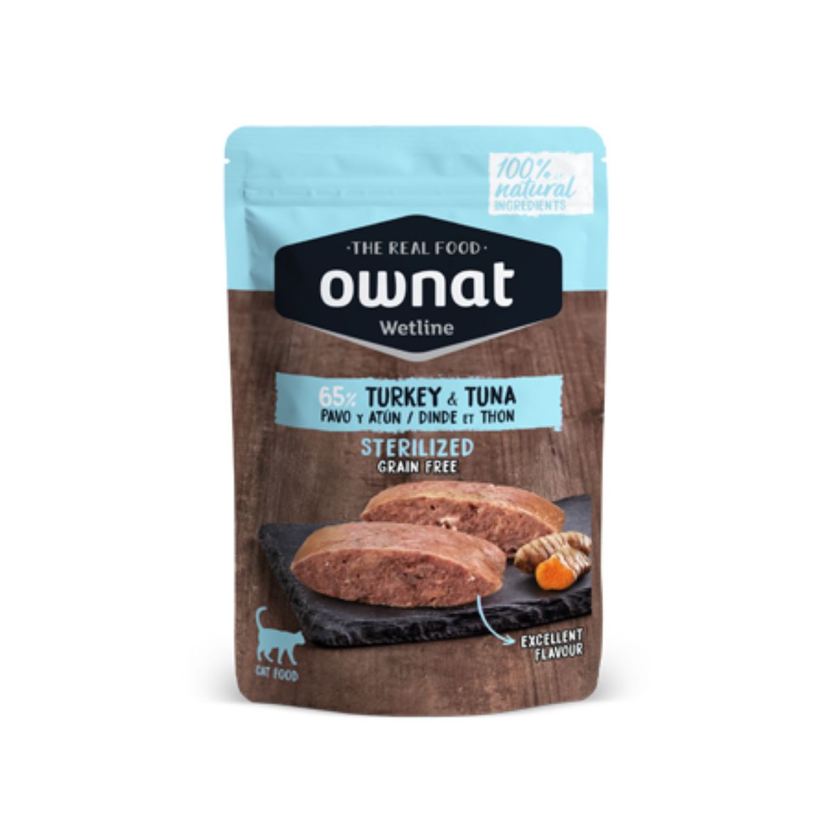 Ownat Wetline Pavo y Atún Grain Free gatos esterilizados 85 g