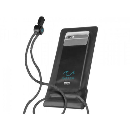 Waterproof case for slim smartphones up to 6.5" black SBS