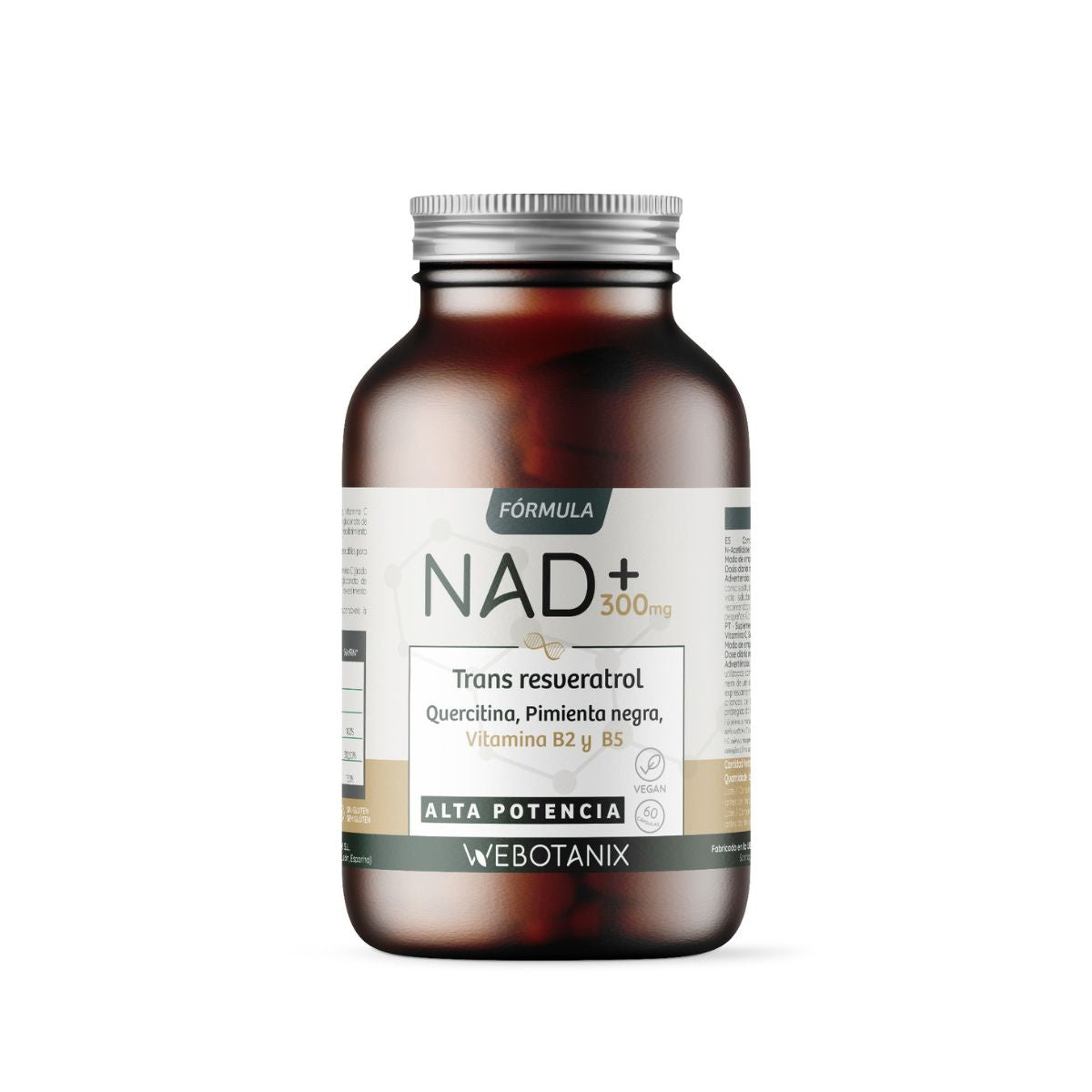 NAD+ 300 mg Trans Resveratrol WEBOTANIX 60 capsules