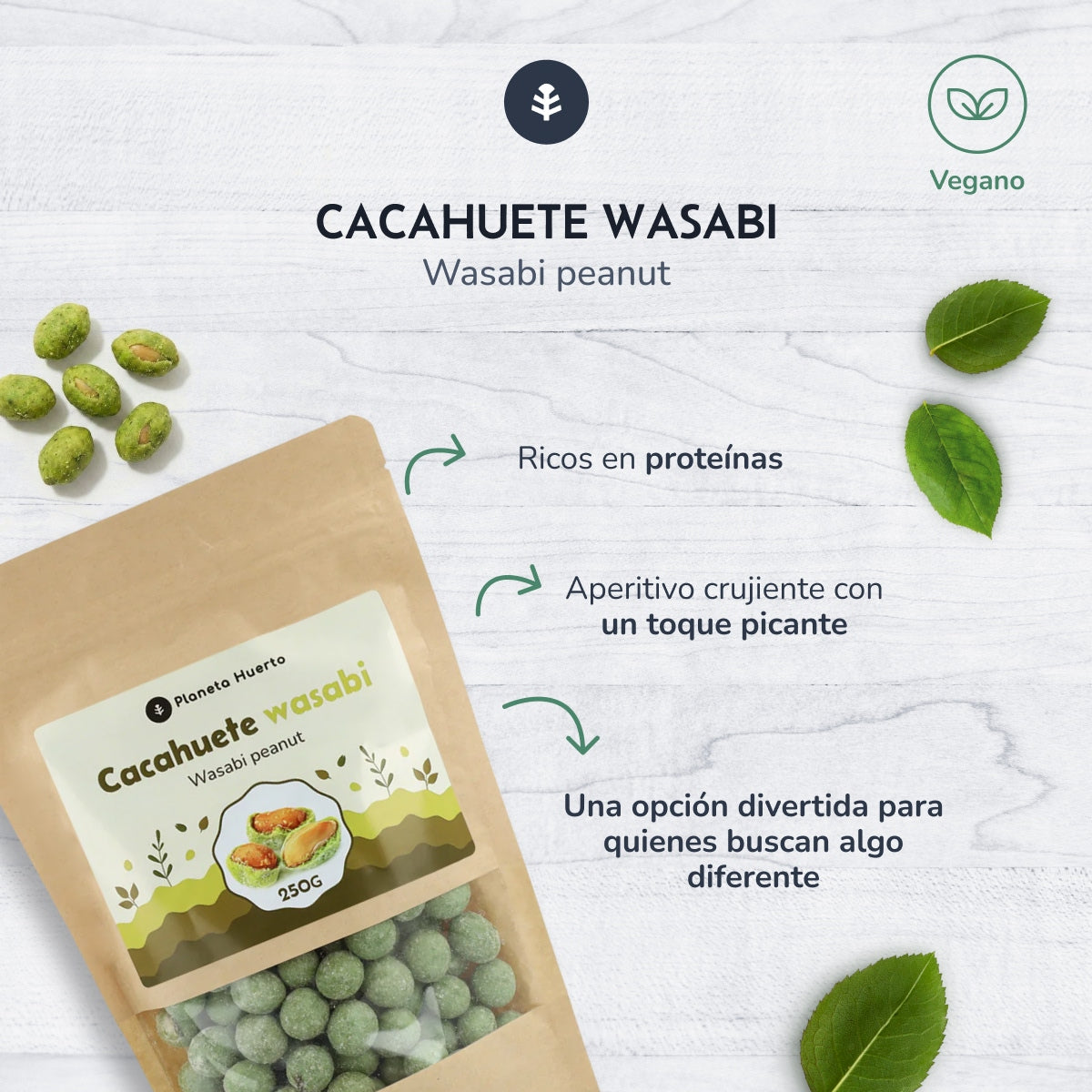Aardnoot met wasabi Planeta Huerto 250g