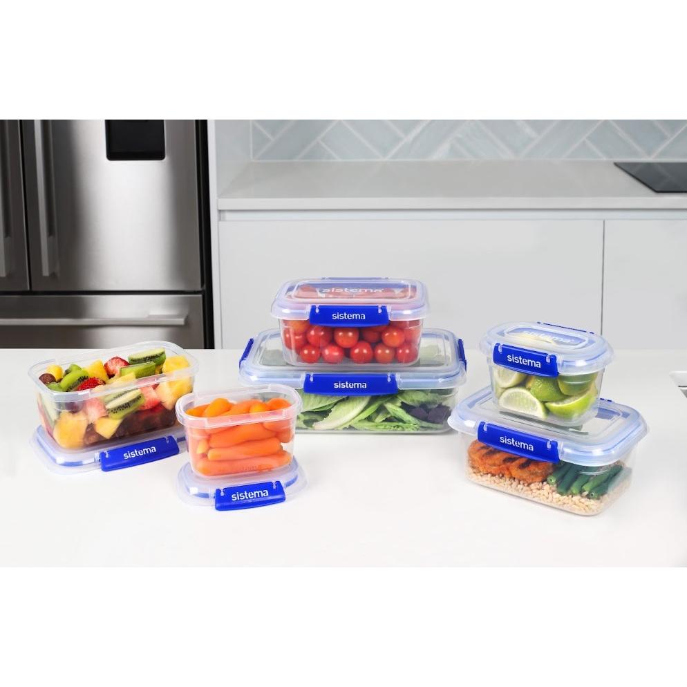 Pack de récipients hermétiques Sistema Klip It+ 6 unités