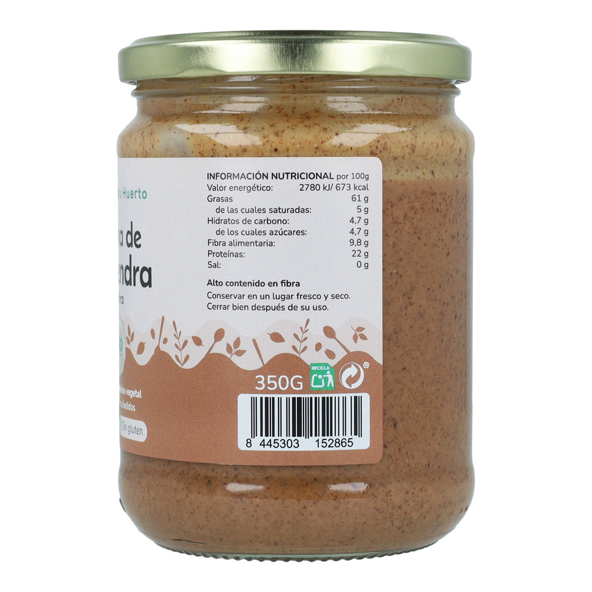 Pack 9x Crema de Almendras Enteras ECO Planeta Huerto 350 g