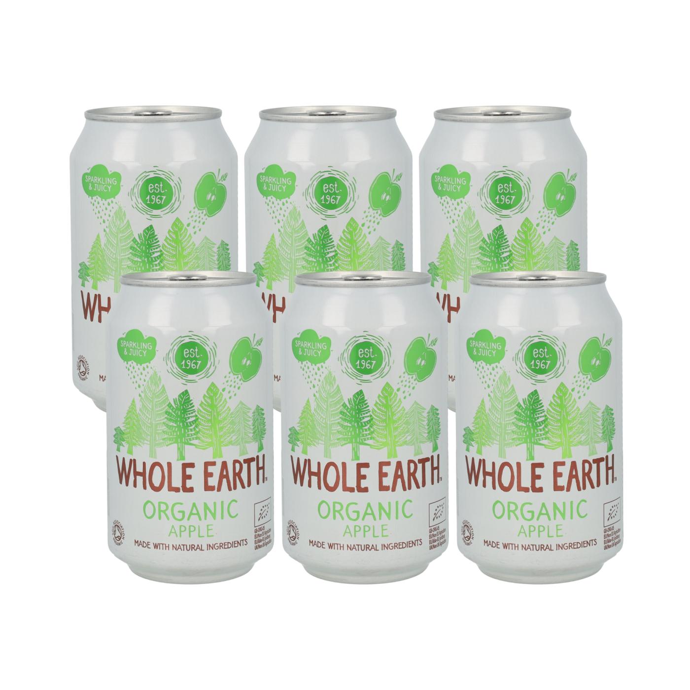 Pack x6 Refresco Bio Manzana, 330 ml. Whole Earth