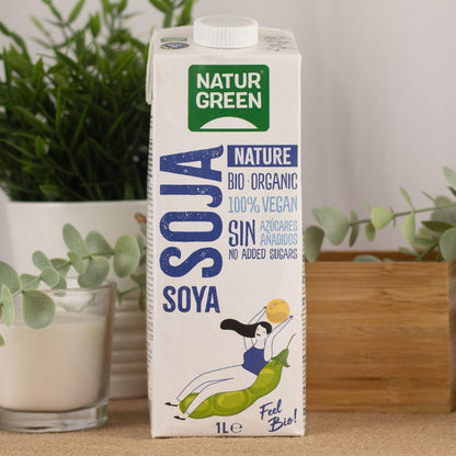 Pakket 6 x Nature BIO sojadrank zonder suikers NaturGreen 1 L