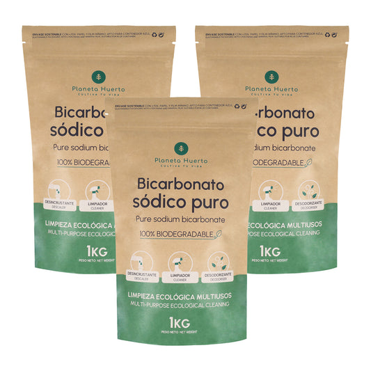 Pak 3xBicarbonaat van soda Planeta Huerto 1 kg