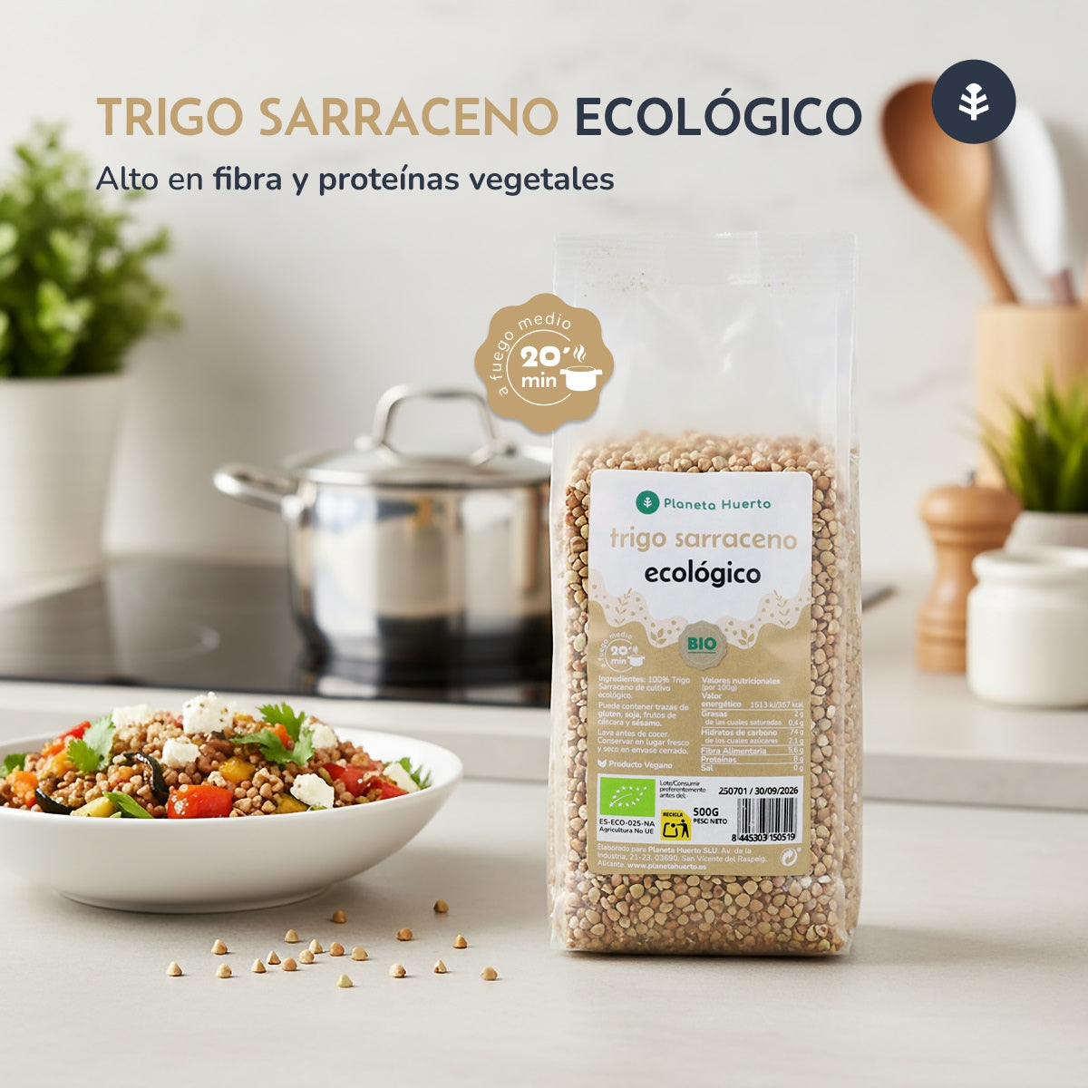 Pak 2x Boekweit ECO Planeta Huerto 2,5 kg