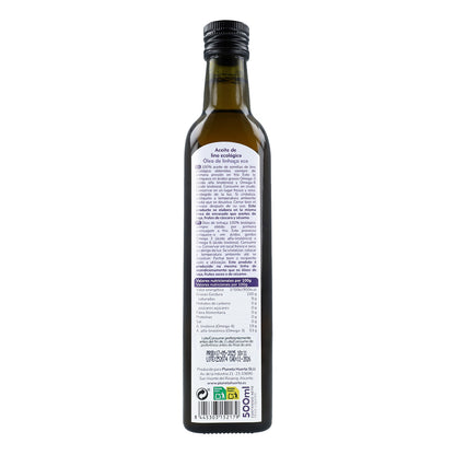 Pack of 3 ECO Planeta Huerto Cold-Pressed Flaxseed Oil 500 ml