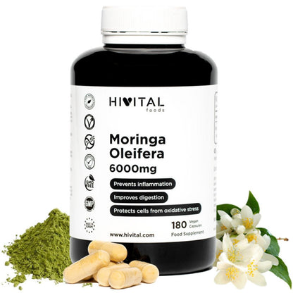Moringa oleifera 6000 mg 180 veganska kapslar Hivital