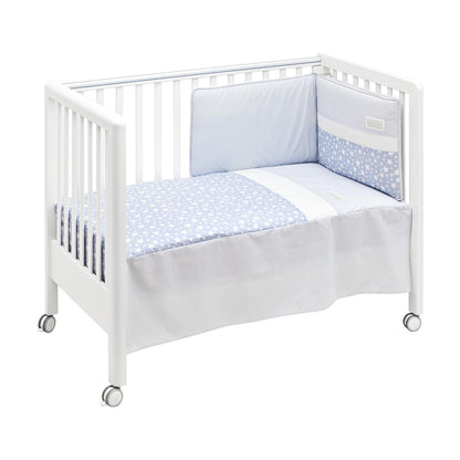 Star Crib Quilt + Protector Set 60x120 cm. Beige