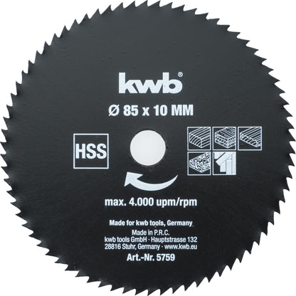 Kit de mini-lames pour scie circulaire Kwb