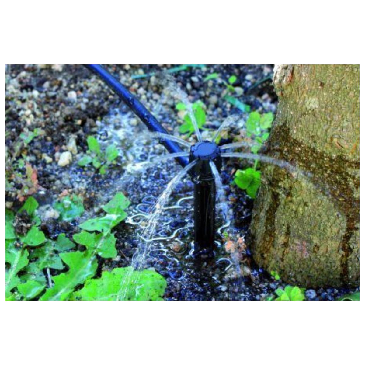 Verstelbare druppelaar 0-70 l/u met staak Planeta Huerto 10 eenheden