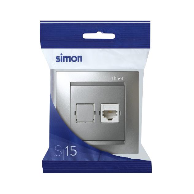 Simon 15 Telefonhalterung Aluminium