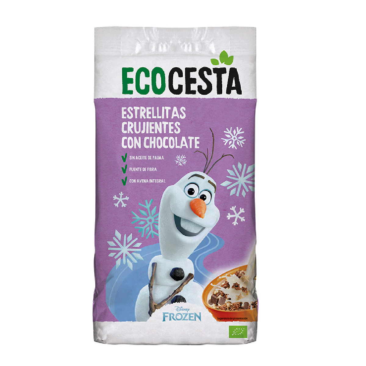 Knusprige Cerealien-Sternchen mit Bio-Schokolade KIDS Disney Edition Ecocesta 375 g