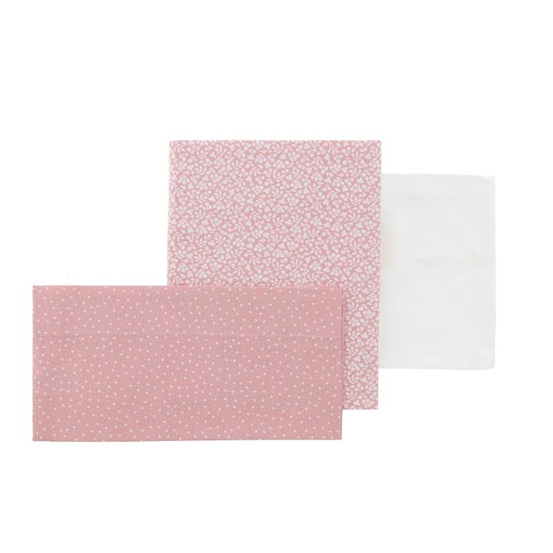 Spjälsängslakan 3 delar Spjälsäng 60 Forest Cambrass Forest Rosa