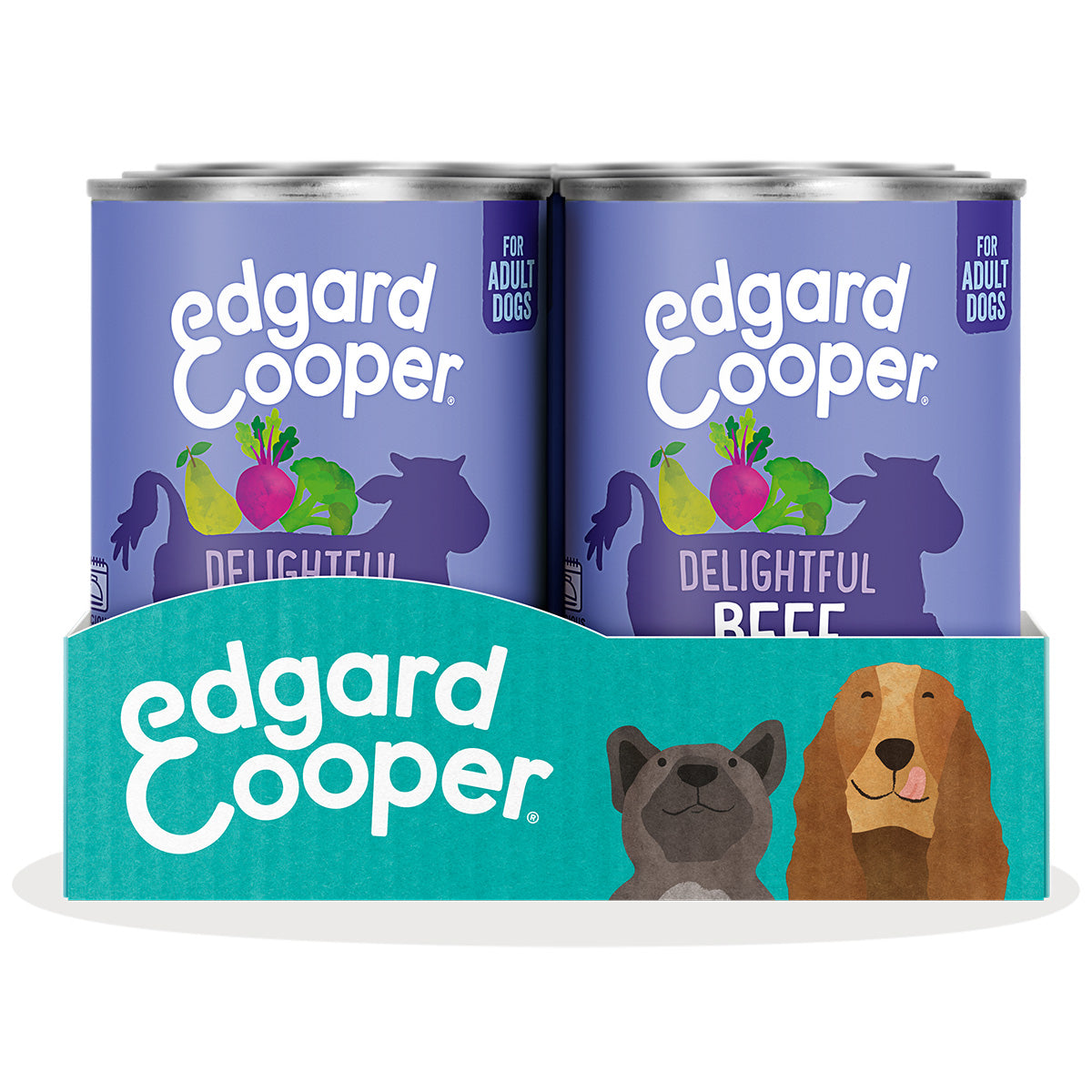 Nassfutter für Hunde Rindfleisch Edgard & Cooper 400 g