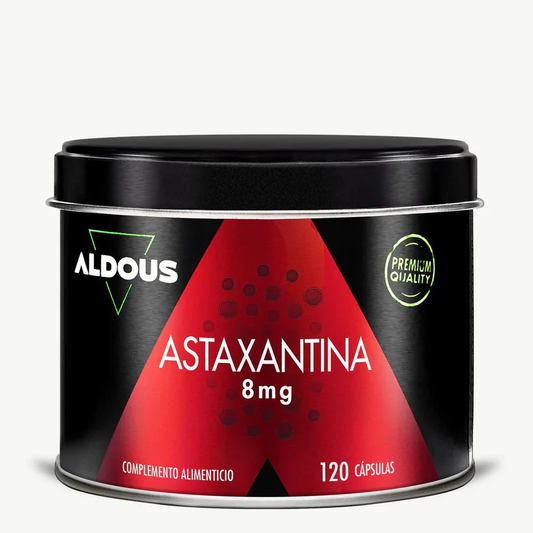 Ren naturlig astaxantin 8 mg, 160 mg Astaxantinarik olja Aldous Bio 120 kapslar